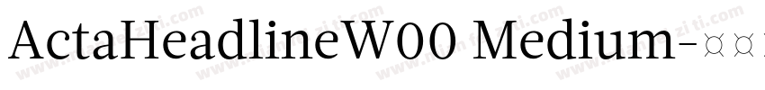 ActaHeadlineW00 Medium字体转换